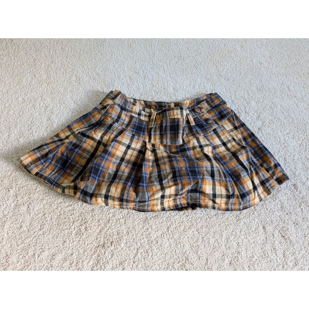 Free People Serena Flannel Micro Skort Size 10 NWT Multicolor Plaid OB1116082
